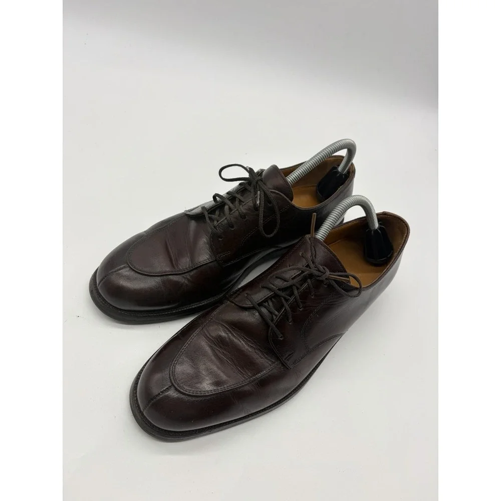 Cole Haan City Mens 9.5 D Brown Leather Split Toe Derby Dress‎ Shoes Made Italy